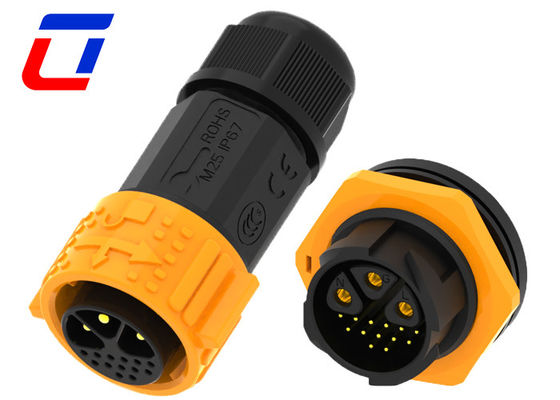 Hochstrom 30A 16 Pins Männlicher weiblicher Stecker Mehrspin IP67 wasserdicht