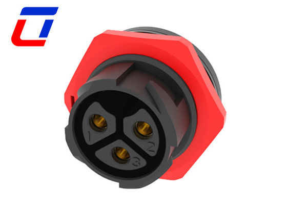 50A 3-Stift wasserdichtes Kabel zum Anschluss an das Brett männlich und weiblich M25 Schubverriegelung