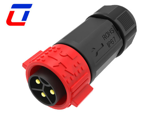 50A 3-Stift wasserdichtes Kabel zum Anschluss an das Brett männlich und weiblich M25 Schubverriegelung