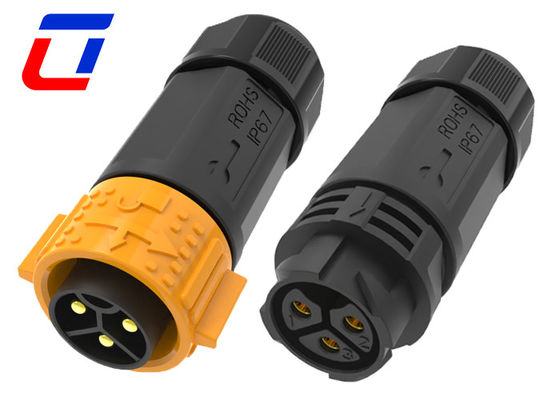 IP67-Qualifizierte 3-Pin-wasserdichte Stromanschluss 50A Männlich-Fraulich-Drahtanschluss