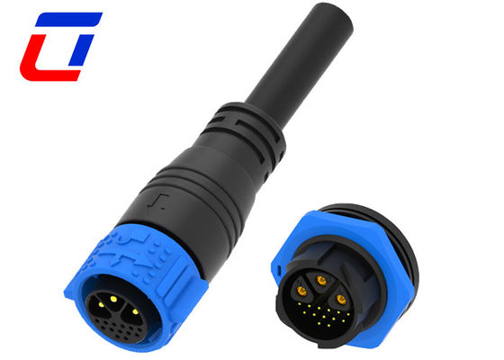 16-Pin-Selbstverriegelung IP67-Stromanschluss 3-Pin-Männlicher wasserdichter Stromkabelanschluss