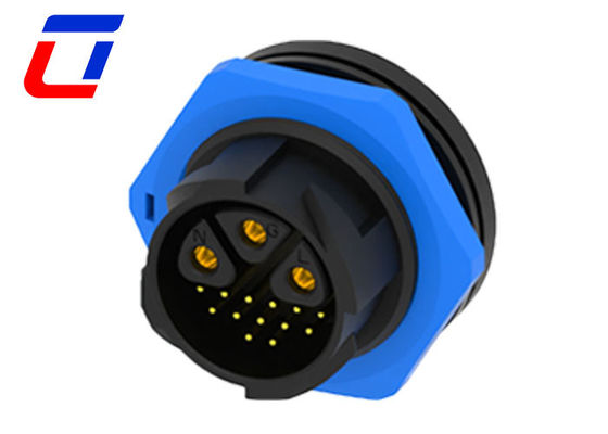 16-Pin-Selbstverriegelung IP67-Stromanschluss 3-Pin-Männlicher wasserdichter Stromkabelanschluss