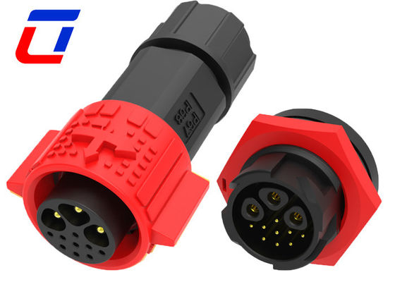 Männlich weiblich 12 Pins IP67 wasserdichtes Stecker 9 Pins Industrie Stecker und Steckdose