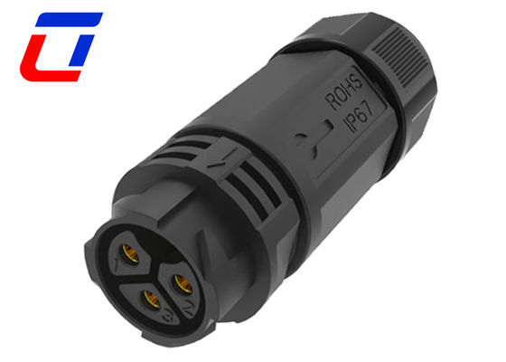 50A 300V wasserdichtes 3-Phasen-Kabelanschluss Rund 3-Pin-Schraub-Terminalschlussanschluss