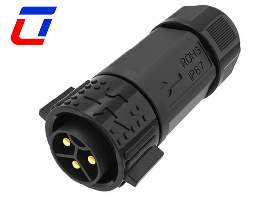 50A 300V wasserdichtes 3-Phasen-Kabelanschluss Rund 3-Pin-Schraub-Terminalschlussanschluss