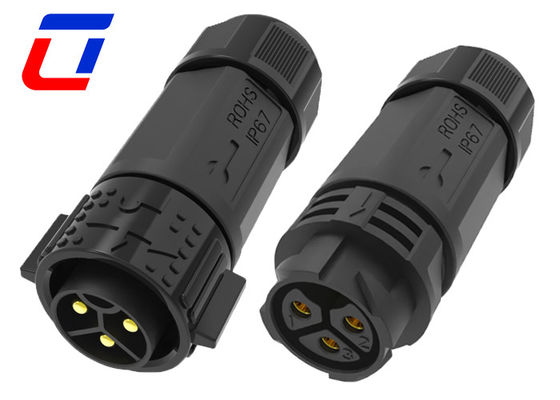 50A 300V wasserdichtes 3-Phasen-Kabelanschluss Rund 3-Pin-Schraub-Terminalschlussanschluss