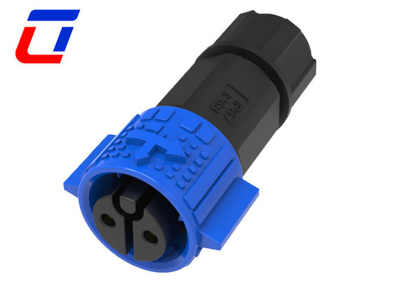 Blau-Schwarz Wasserdicht 2-Pin LED-Licht-Anschluss Draht an Bord Stromanschluss