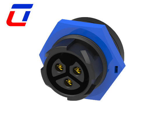 M19 LED 3-Pin-Wasserdichte Verbindung Männliches Kabel Weibliches Panel Mount Verbindung 20A