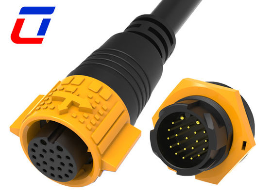 Multi-Pin 2+20 wasserdichte Steckdose Kabelanschluss 2 Pin Push Lock Schnellentlastung