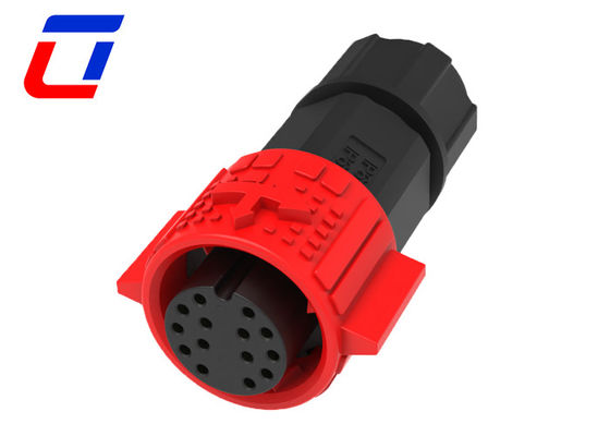 M19 Push Lock Circular 14 Pin Männlicher weiblicher Stecker Wasserdichtes Kabel an Bord