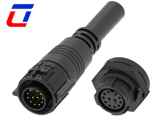 M19 12-Pin-Wasserdichte Außendrahtanschlüsse Steckdose für Signalanschluss