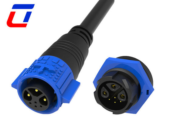 Wasserdichtes Datenkabel-Anschluss mit Schaltschloss 3 Pins Strom 4 Pins Panel Mount-Anschluss