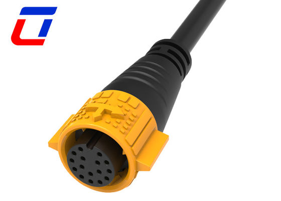 Wasserdichte Datenverbindung mit 18 Pins Männlicher Panel Mount Weiblicher Kabelanschluss IP67