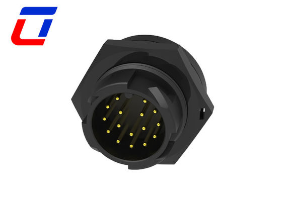 18 Pin Push Lock Wasserdichtes Datenanschluss Männliches Panel Mount Kreisverbindung