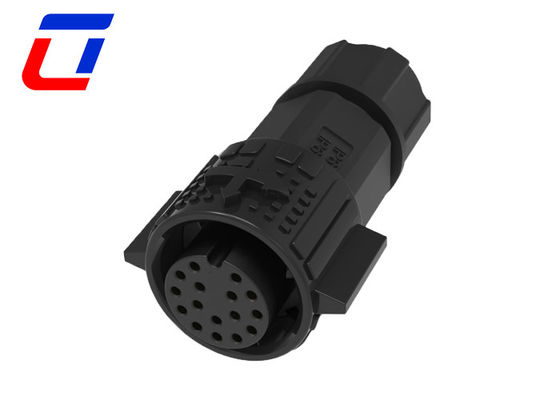 18 Pin Push Lock Wasserdichtes Datenanschluss Männliches Panel Mount Kreisverbindung