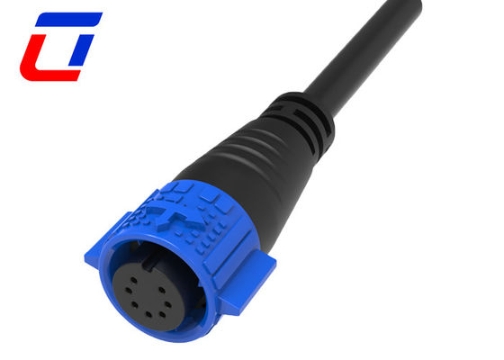 7 Pins elektrische 12V wasserdichte Drahtanschlüsse IP67 M19 Schnellverriegelung Kabelanschluss