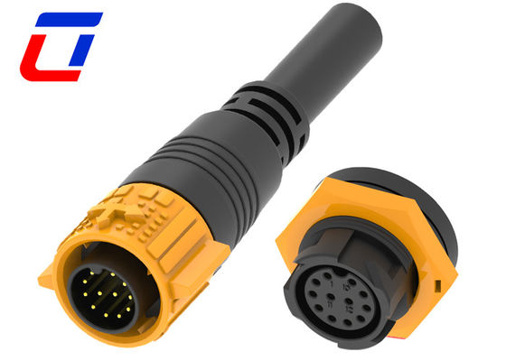 Männliches Kabel 12-Pin-Wasserdichtes Anschlussdraht IP67 für die Signalübertragung