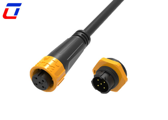 M16 5 Pin 300V Wasserdichtes Kreislaufanschluss IP67 für schwere Anwendungen