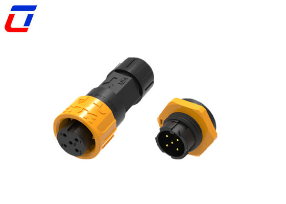 M16 5 Pin 300V Wasserdichtes Kreislaufanschluss IP67 für schwere Anwendungen