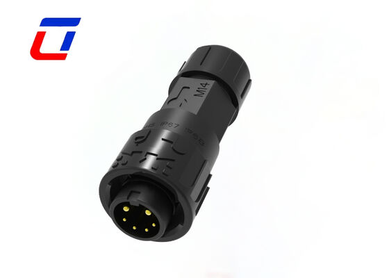 M16 Multi-Pin Stecker auf Buchse mit Schnellverschluss Wasserdicht 2 Strom 4 Signal IP67