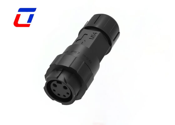 M16 Multi-Pin Stecker auf Buchse mit Schnellverschluss Wasserdicht 2 Strom 4 Signal IP67
