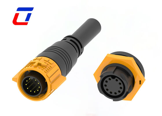 10 Pin Schnellentladung M19 IP67 Niederspannung 60V Runddrahtanschluss Stecker und Steckdose