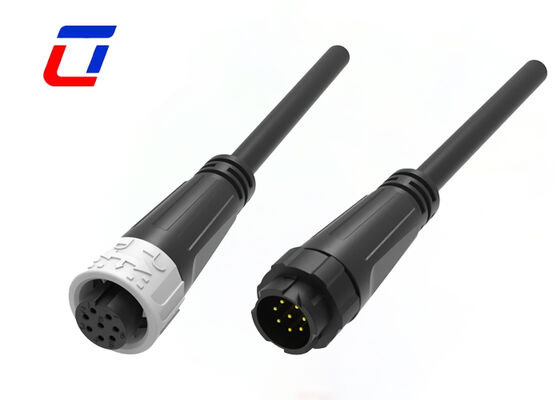 M16 8Pin Wasserdicht Draht Splice Connector IP67 Messing Gold überzogen Draht zu Draht für Signal