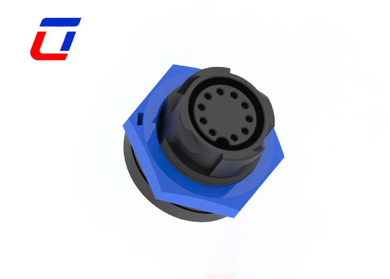M19 10Pin Waterproof Outdoor Connectors Low Power Signal Plug And Socket Connector