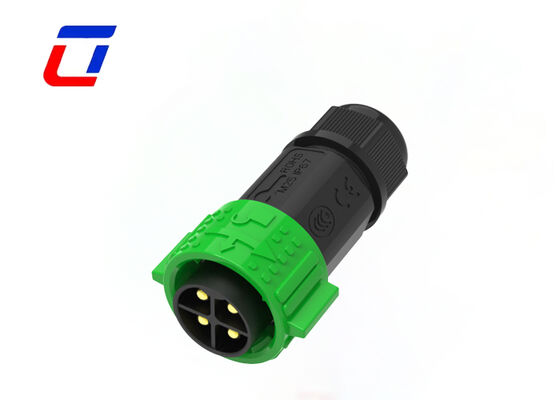 M25 4-Pin IP67 Stromanschluss 50A Messing-Push-Sperrkabel zu Kabel-Wasserdichte-Anschlüsse