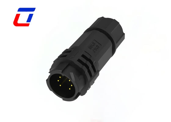 300V M19 Male Female Connector 6 Pin Nylon Outdoor Waterproof Cable Connector
