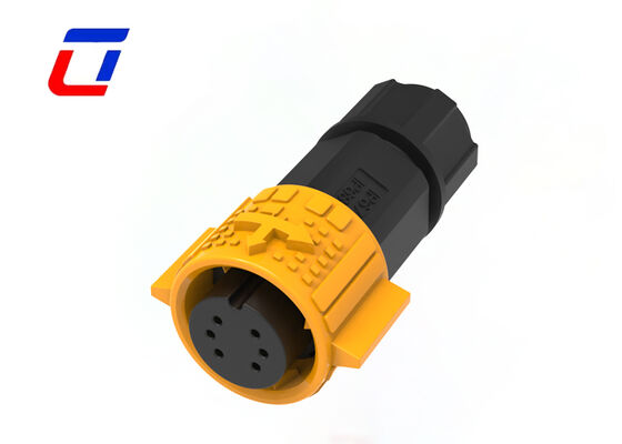 M19 6-poliger Industriestecker und -buchse Push IP67 wasserdichter Stecker für die Kommunikation
