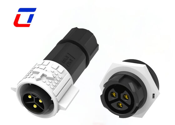 3 Pins Wasserdichte Schott elektrische Verbindung M19 Panel Mount Verbindung
