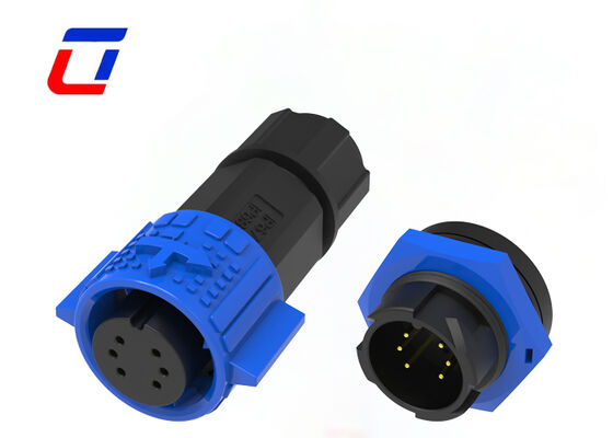 M19 6 Pin Connector Männlich Weiblich Nylon Wasserdicht Draht An Bord Anschlüsse
