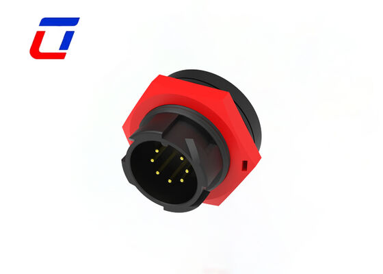 300V M19 Round IP67 Waterproof 7 Pin Plastic Male Female Connectors For Control Systems