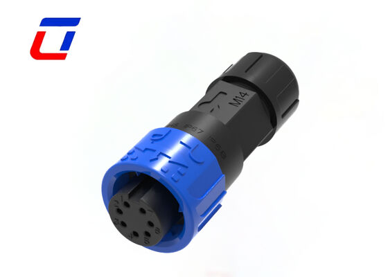 M16 7 Pin Male Female Waterproof Connectors  Industrial Plastic Circular Data Connector