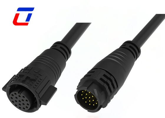 300V Low Voltage Waterproof Quick Connect Wire Connectors M19 18 Pin Data Connector