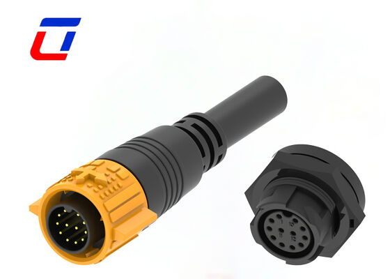 300V 12 Pin Draht Schnell-Konnektoren M19 Kunststoff wasserdichte Anschlüsse