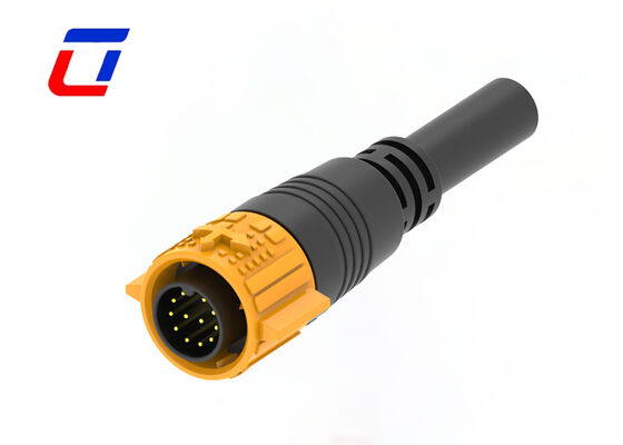 300V 12 Pin Draht Schnell-Konnektoren M19 Kunststoff wasserdichte Anschlüsse