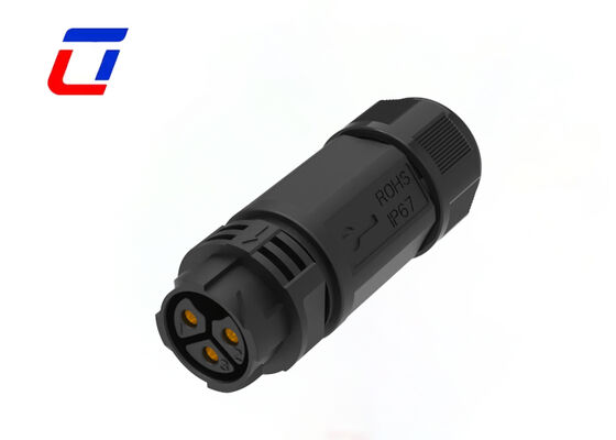 M25 3 Pin 50A Mann-Frauen-Anschluss IP67 Wasserdichte elektrische Anschlüsse 600V