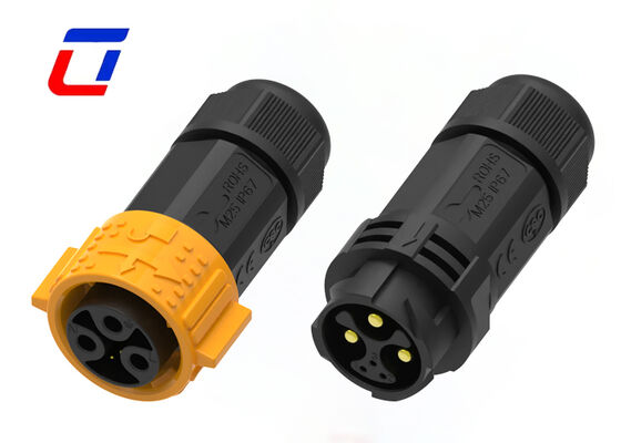 Quick Lock M25 3+3 Pin Wasserdichtes Automobilanschluss ODM Rundanschlussarten