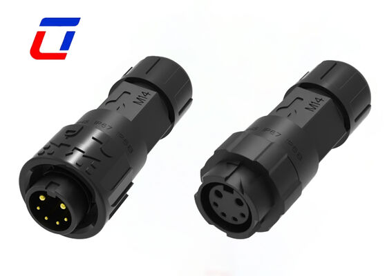 M16 300V Runder Stecker XLR Wasserdicht 2+4 Multi-Pin Stecker Stromsignal Stecker