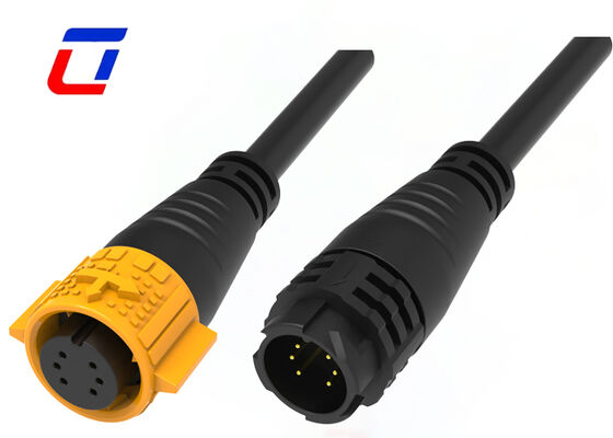 M19 Männlich-Frauen-Kabelanschlüsse OEM 6-Pin-Wasserdichte 300-Volt-Anschluss für Daten