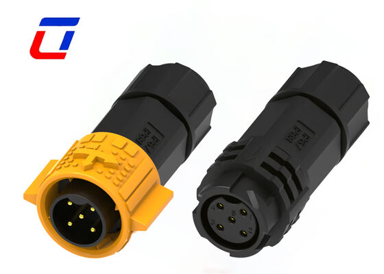 5 Pins M19 Stromanschluss wasserdicht Kunststoff PA66 20A Männlich weiblich Push Lock-Anschluss