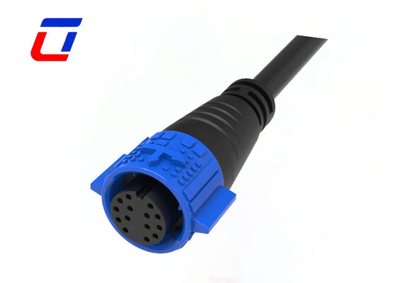 M19 300 V geformter LED-Steuerungs-Schnellanschluss, 14-poliger wasserdichter Kabelanschluss für den Außenbereich