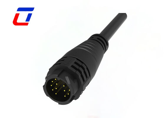 M19 300 V geformter LED-Steuerungs-Schnellanschluss, 14-poliger wasserdichter Kabelanschluss für den Außenbereich