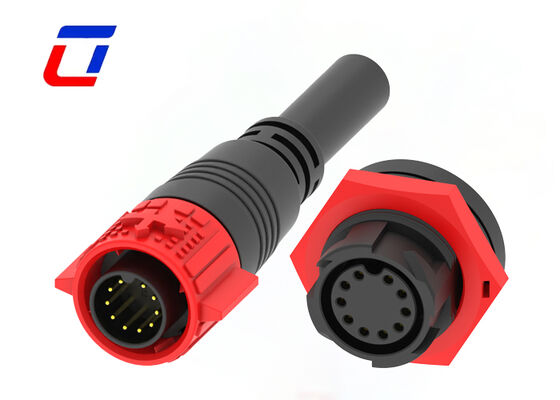 M19 IP67 Wasserdichter männlich-weiblicher Steckverbinder PA66 10-poliger Datenanschluss ODM