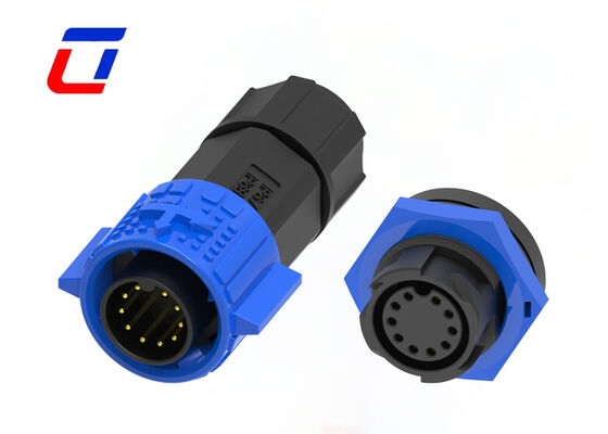 M19 IP67 Wasserdichter männlich-weiblicher Steckverbinder PA66 10-poliger Datenanschluss ODM