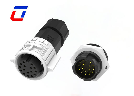 M19 16-poliger Signal-Stecker/Buchse, vergoldet, IP67-Stecker, wasserdicht