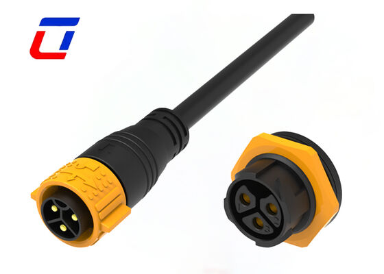 M25 3 Pin 50A Wire To Board Power Connector IP67 Quick Lock Outdoor Waterproof Connector 