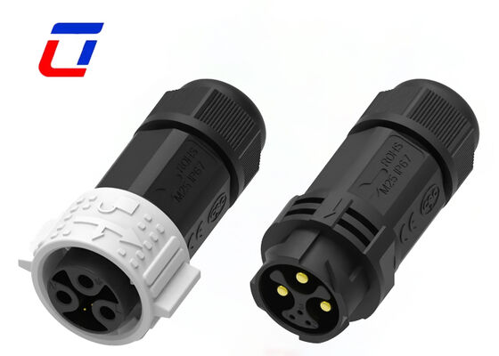 PA66 15A+5A M25 Male Female Waterproof Connector 3+3 Multi Pin Connectors  For Automotive